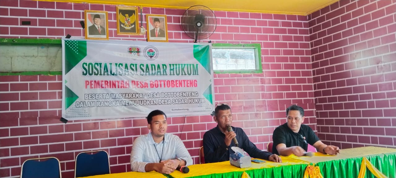 Pemerintah Desa Bottobenteng Gelar Sosialisasi Sadar Hukum bagi Masyarakat
